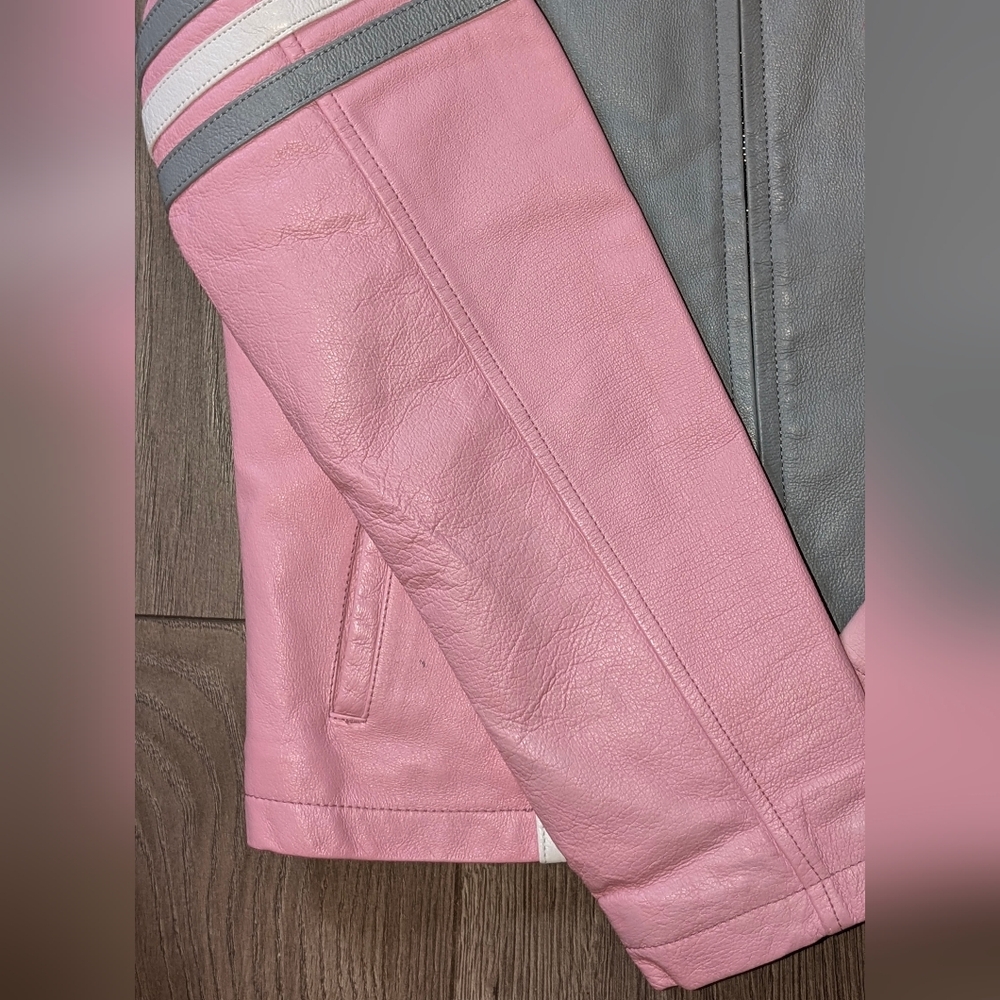 Teen/Jr Racing Leather Jacket - Picture 6 of 12
